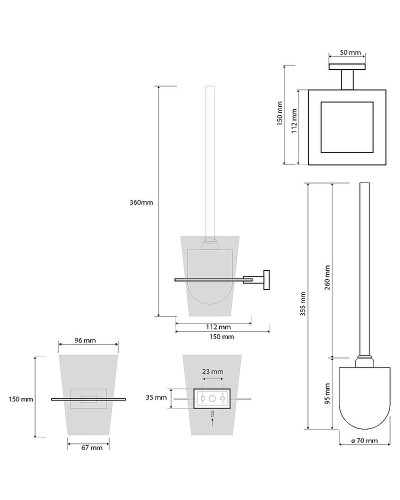 Ершик для унитаза Bemeta Plaza 118113012 Хром