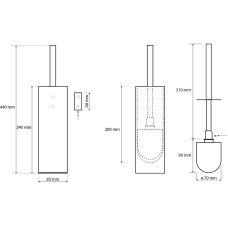 Ершик для унитаза Bemeta Plaza 118113092 Хром
