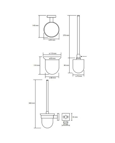 Ершик для унитаза Bemeta Beta 132113012 Хром