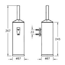 Ершик настенный Vitra Arkitekta A44287EXP