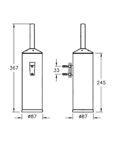 Ершик настенный Vitra Arkitekta A44287EXP
