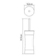 Ершик для унитаза WasserKRAFT Wern K-7527 Нержавеющая сталь Черный матовый