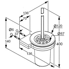 Ерш подвесной Kludi A-Xes 4897405