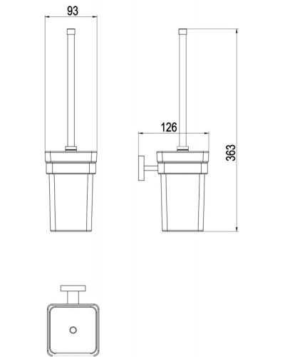 Ершик для унитаза Timo Selene 17061/17 Золото матовое
