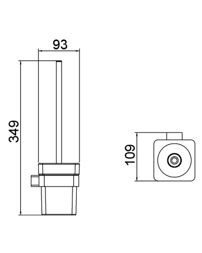 Ершик для унитаза Timo Selene 14061/03 Черный