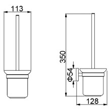 Ершик для унитаза Timo Saona 13061/03 Черный