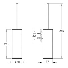 Ершик для унитаза Vitra Origin A4489426 Медь