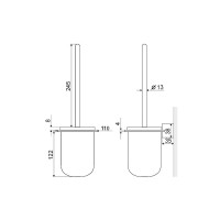 Ершик для унитаза Excellent Kobo DOEX.1705CR Хром