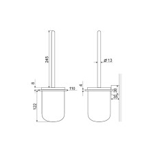 Ершик для унитаза Excellent Kobo DOEX.1705CR Хром