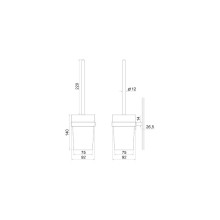 Ершик для унитаза Excellent Riko DOEX.1605CR Хром