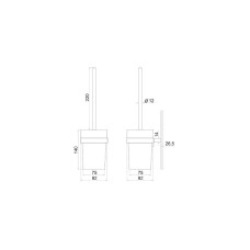 Ершик для унитаза Excellent Riko DOEX.1605CR Хром