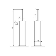 Ершик для унитаза Excellent Riko DOEX.1617BL Черный