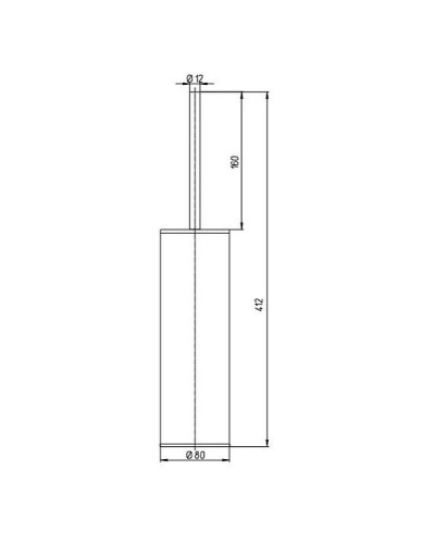Ершик для унитаза Paini Pixel 81CR061 Хром