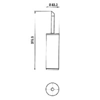 Ершик для унитаза Paini Morgana 73CR061 Хром