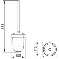 Туалетный ёршик подвесной Aquanet 00187079