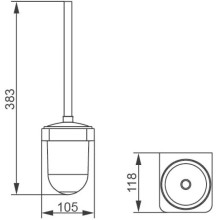 Туалетный ёршик подвесной Aquanet 00187079
