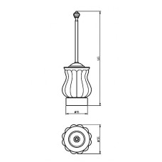 Ершик для унитаза Migliore Olivia 17517 Золото Белый