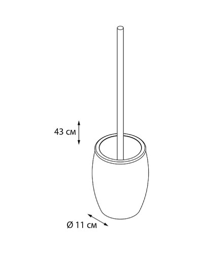 Ершик для унитаза Fixsen Snow FX-260-5 Хром матовый