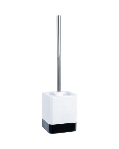 Ершик для унитаза Fixsen Text FX-230-5 Черный Белый Хром