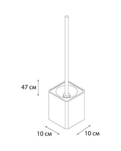 Ершик для унитаза Fixsen Text FX-230-5 Черный Белый Хром