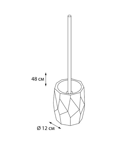 Ершик для унитаза Fixsen Flat FX-290-5 Белый