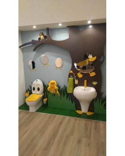 Ершик для унитаза Creavit Ducky BR20216Y Желтый