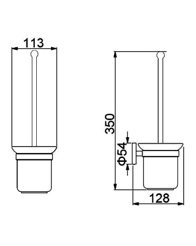 Ершик для унитаза Creavit Ducky BR20216Y Желтый