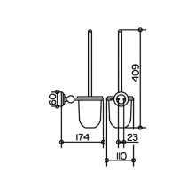 Ершик для унитаза Keuco Astor 2164019000 Хром
