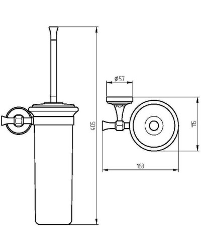 Ершик для унитаза Migliore Fortuna 27736 Белый матовый Золото