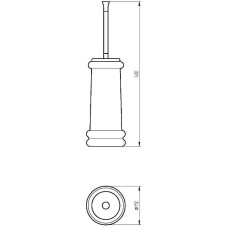 Ершик для унитаза Migliore Fortuna 27733 Белый матовый Золото