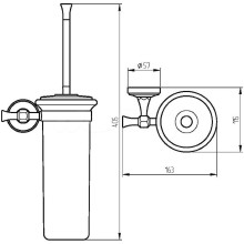 Ершик для унитаза Migliore Fortuna 27734 Белый матовый Хром