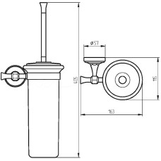 Ершик для унитаза Migliore Fortuna 27734 Белый матовый Хром