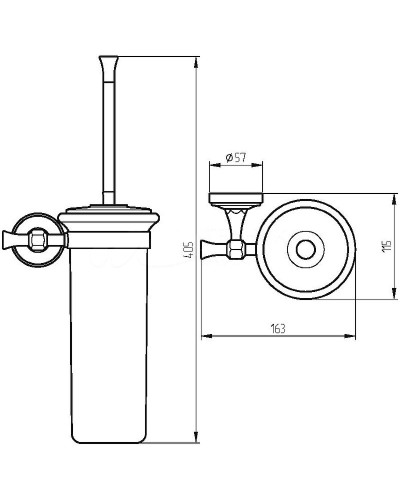 Ершик для унитаза Migliore Fortuna 27734 Белый матовый Хром