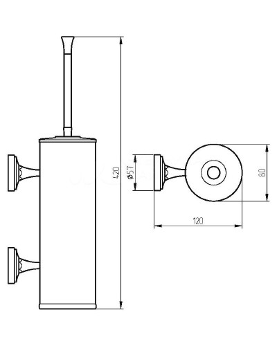 Ершик для унитаза Migliore Fortuna 27729 Бронза
