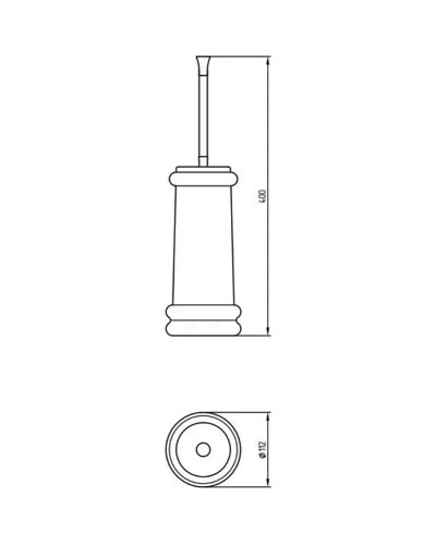Ершик для унитаза Migliore Mirella Fortuna 30030 Золото