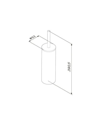 Ершик для унитаза AM.PM Sense L A7433500 Сталь