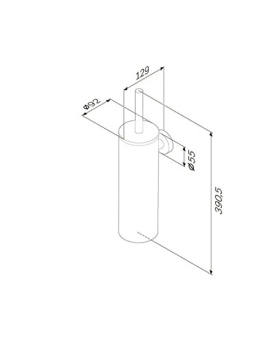 Ершик для унитаза AM.PM Sense L A7433600 Сталь