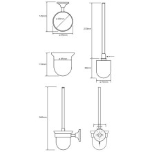 Ершик для унитаза Bemeta Retro chrom 144313012 Хром