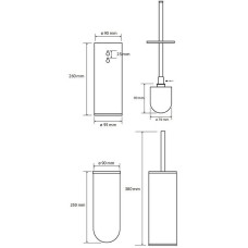 Ершик для унитаза Bemeta Coral 158313067 Медное золото глянец