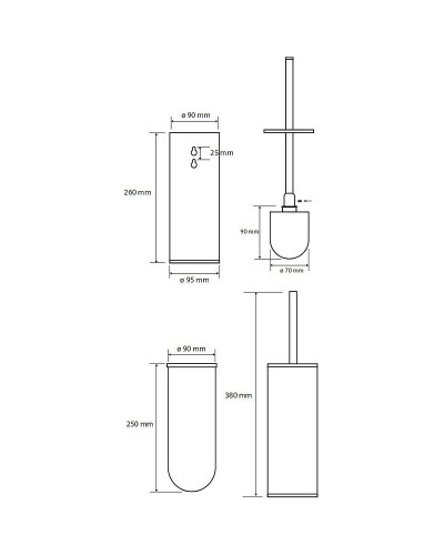 Ершик для унитаза Bemeta Amber 155313067 Медное золото матовое