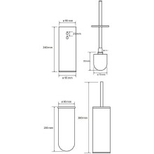 Ершик для унитаза Bemeta Hematit 159313067 Антрацит глянец