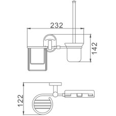 Ершик для унитаза Haiba HB1910-1 Хром