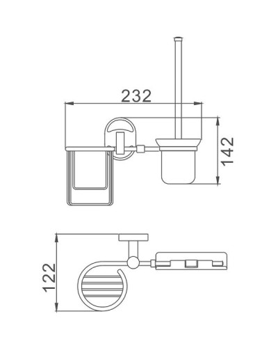 Ершик для унитаза Haiba HB1910-1 Хром