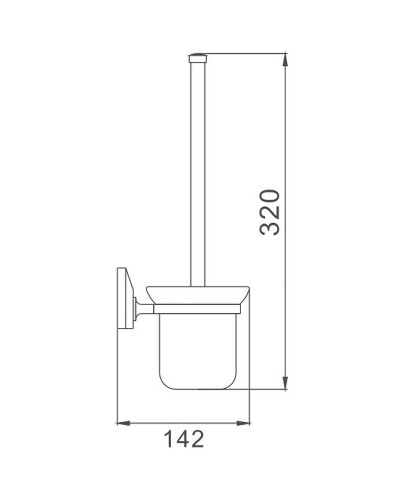 Ершик для унитаза Haiba HB1610 Хром