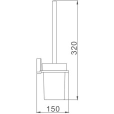 Ершик для унитаза Haiba HB8810 Хром