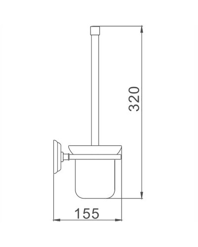 Ершик для унитаза Haiba HB1510 Хром