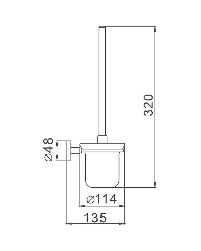 Ершик для унитаза Haiba HB8710 Черный