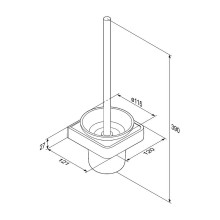 Ершик для унитаза Damixa Jupiter DA7733300 Черный Хром