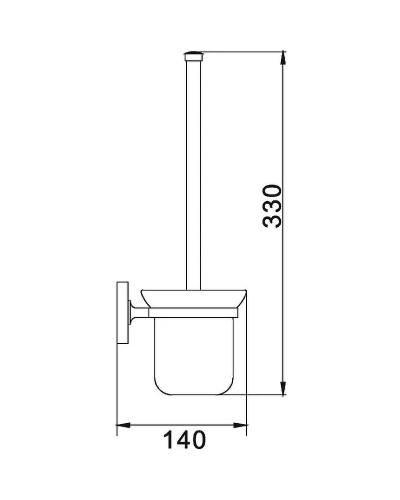 Ершик для унитаза Haiba HB1710 Хром