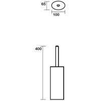 Ершик для унитаза Kerasan Nolita 922531 Черный матовый
